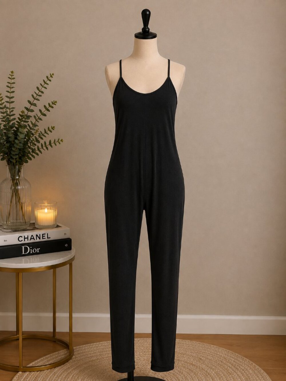 Fashion Nova Black Sleeveless Jumpsuit